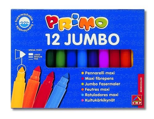 Flamastry grube Jumbo, 12 kolorów MoroColor