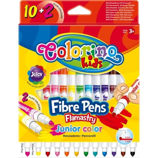 Flamastry, Junior, 12 kolorów Colorino