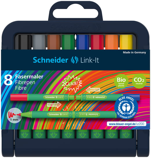 Flamastry, Link-It, 8 kolorów Schneider