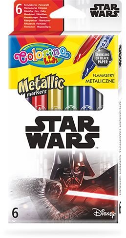Flamastry metaliczne, Colorino Kids, Star Wars, 6 kolorów Colorino