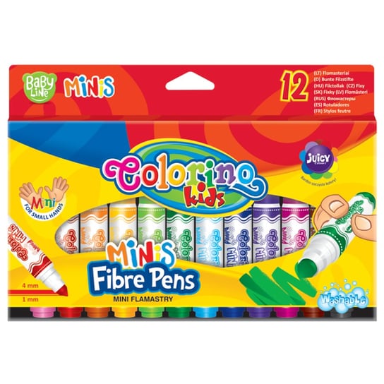 Flamastry mini, Colorino Kids, 12 kolorów Colorino