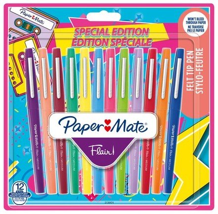 Flamastry Paper Mate Flair Retro Mix | końcówka medium (0,7 mm) | 12 sztuk - 2180627 PAPER-MATE