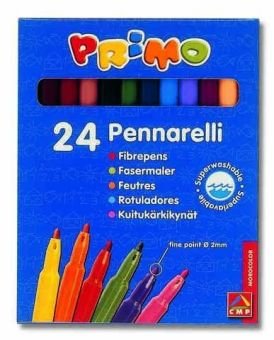 Flamastry PRIMO 24 kolory. Super zmywalne Primo