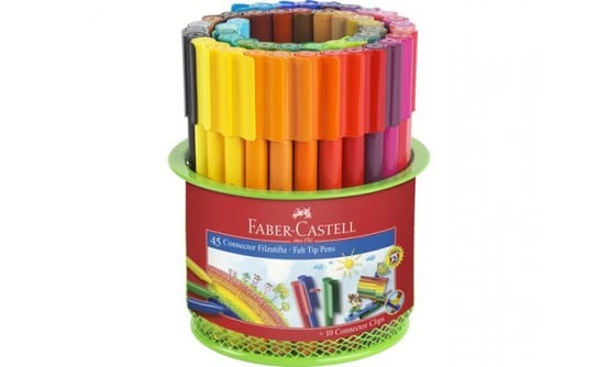 Flamastry w kubeczku, 45 kolorów Faber-Castell