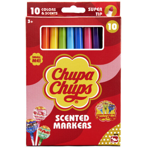 Flamastry zapachowe Chupa Chups, 10 sztuk Chupa Chups