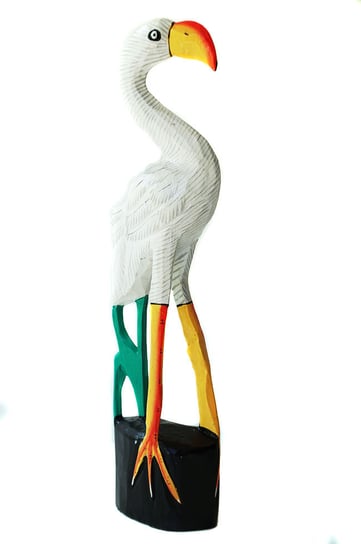Flaming Kolorowy Ptak Drewniany Figurka 40Cm Jakarta