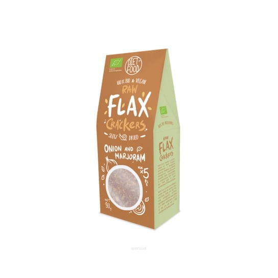 Flax Crackers z Cebulą i Majerankiem 90 g Bio Diet Food Diet-food
