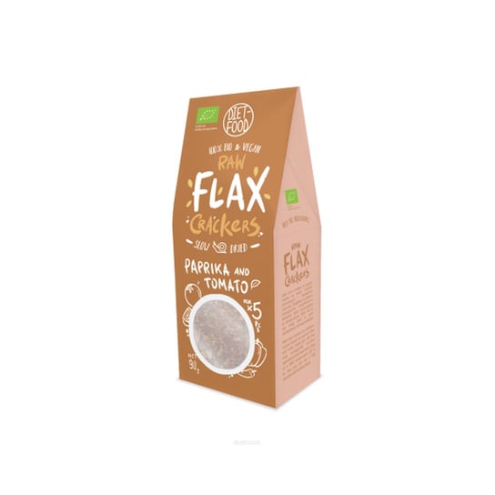 Flax Crackers z Pomidorami i Papryką Bio 90 g Diet Food Diet-food