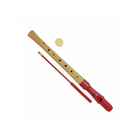 Flet prosty drewniany sopranowy QM8A-28G czerwony KERA AUDIO