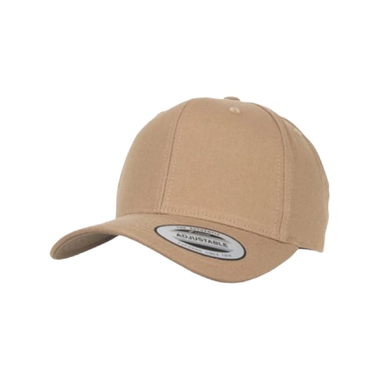 Flexfit 6 Panel Curved Peak Snapback Cap (OS / Beżowy) FlexFit