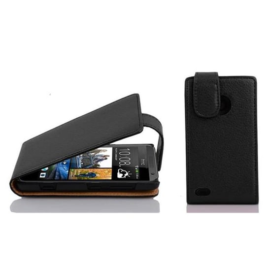 Flip Case Do HTC Desire 300 Pokrowiec w CZARNY OXID Obudowa Etui Case Cover Ochronny Cadorabo Cadorabo