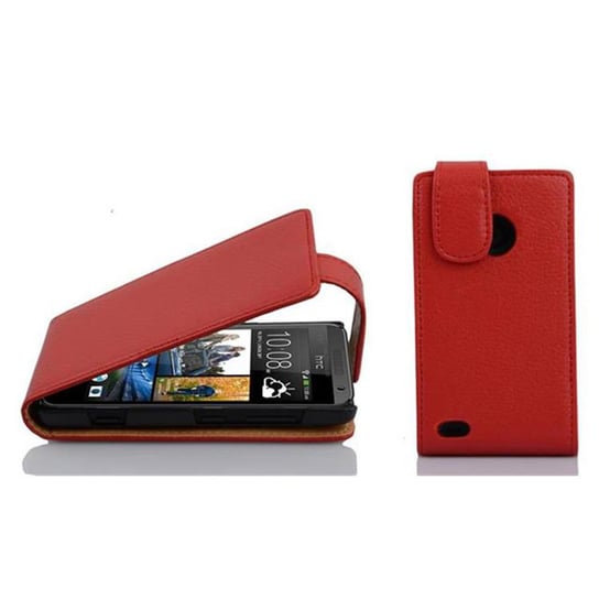 Flip Case Do HTC Desire 300 Pokrowiec w PIEKŁA CZERWIEŃ Obudowa Etui Case Cover Ochronny Cadorabo Cadorabo