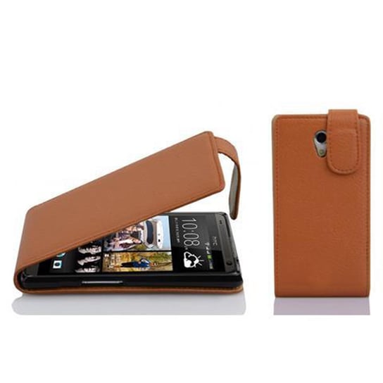 Flip Case Do HTC Desire 700 Pokrowiec w BRĄZOWY KONIAK Obudowa Etui Case Cover Ochronny Cadorabo Cadorabo