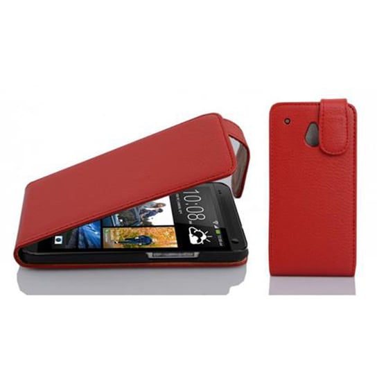 Flip Case Do HTC ONE M4 MINI Pokrowiec w PIEKŁA CZERWIEŃ Obudowa Etui Case Cover Ochronny Cadorabo Cadorabo