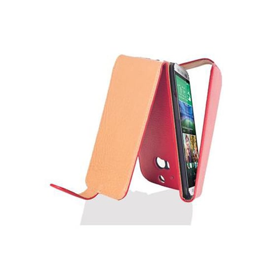 Flip Case Do HTC ONE M8 Pokrowiec w PIEKŁA CZERWIEŃ Obudowa Etui Case Cover Ochronny Cadorabo Cadorabo