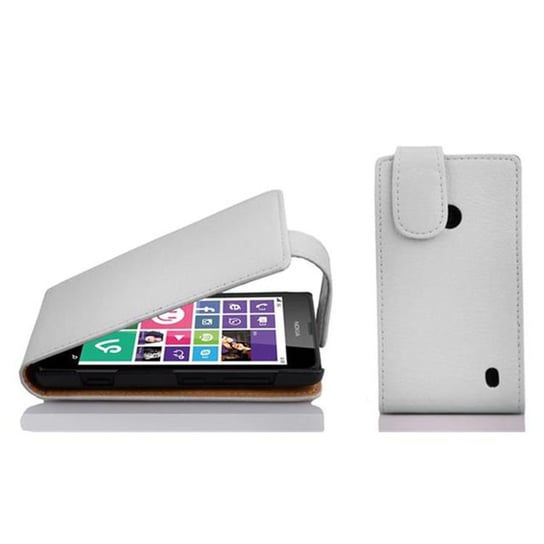Flip Case Do Nokia Lumia 630 / 635 Pokrowiec w BIAŁY MAGNEZOWY Obudowa Etui Case Cover Ochronny Cadorabo Cadorabo