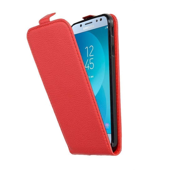 Flip Case Do Samsung Galaxy J7 2017 Pokrowiec w PIEKŁA CZERWIEŃ Obudowa Etui Case Cover Ochronny Cadorabo Cadorabo