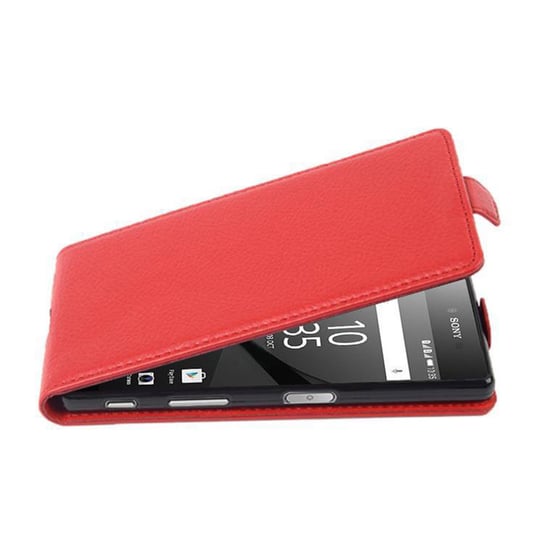 Flip Case Do Sony Xperia Z5 PREMIUM Pokrowiec w PIEKŁA CZERWIEŃ Obudowa Etui Case Cover Ochronny Cadorabo Cadorabo