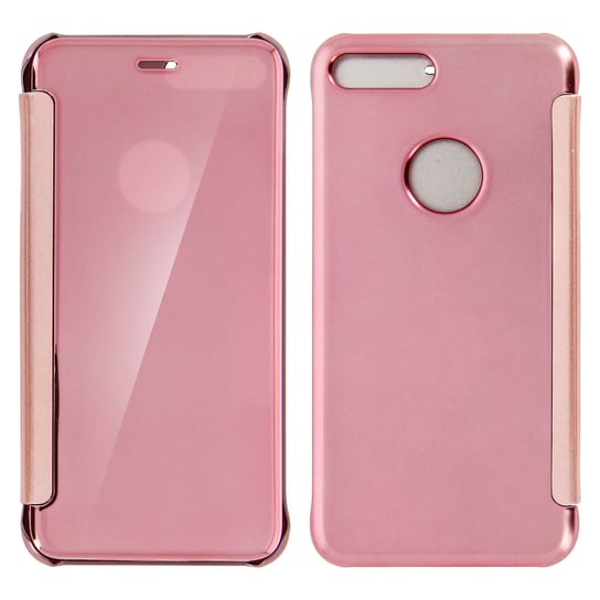 Flip Case, Mirror Case do iPhone 7 Plus/8 Plus, przezroczysta klapka z przodu – różowa Avizar