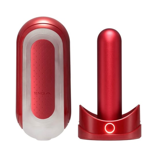 Flip Zero And Flip Warmer, Masażer, Wibrator Intymny Wielokrotnego Użytku Z Podgrzewaczem, Red TENGA