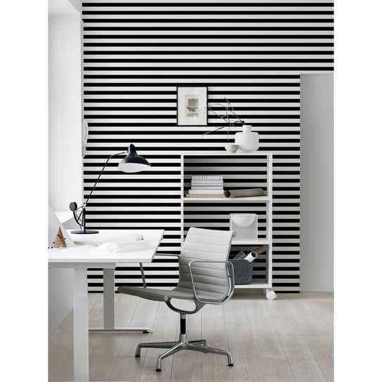 Flizelina tapeta Czarno-białe pasy zebra 152x104cm Coloray