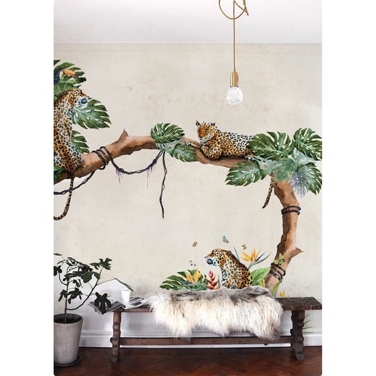 Flizelinowa fototapeta Tropikalne gepardy 152x104 Coloray