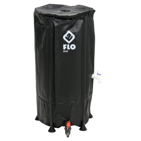 FLO Składany zbiornik na deszczówkę, 100 L, czarny FLO