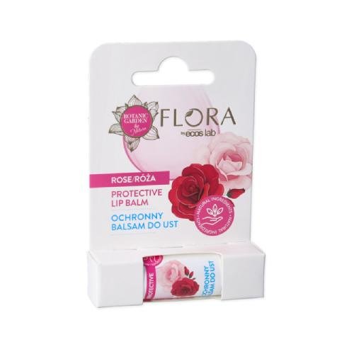 Flora, Ochronny Balsam Do Ust, Róża, 3,8g Flora