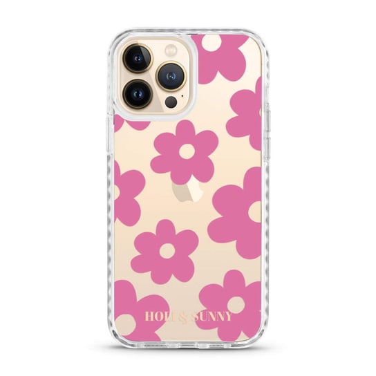 Floral phone case etui obudowa Apple iPhone 13 Pro różowe kwiatki Apple
