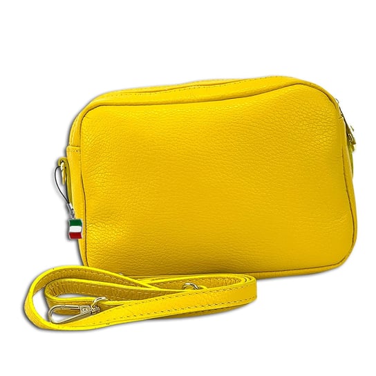 Florence torba na ramię damska torba na ramię z prawdziwej skóry żółta OTF809Y Florence