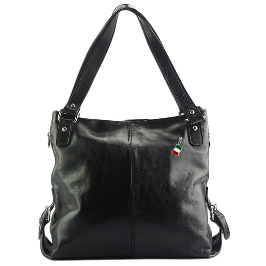 Florence torba na ramię z prawdziwej skóry damska czarna torba na ramię shopper OTF136S Florence