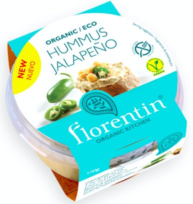 Florentin, hummus jalapenos bezglutenowy bio, 170 g FLORENTIN