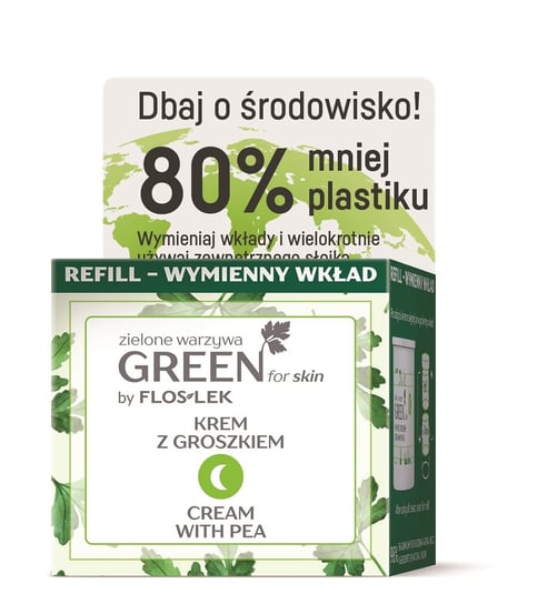 Flos Lek Green for Skin Krem z groszkiem na noc - odżywczy REFILL - zapas 50ml FLOS-LEK