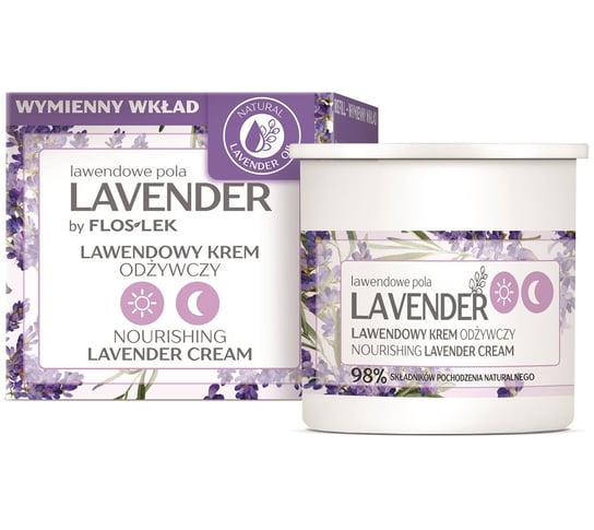 Flos Lek Lavender Krem lawendowy odżywczy na noc i na dzień zapas 50ml FLOS-LEK