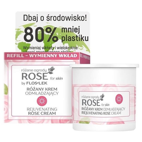 Flos Lek, Rose For Skin, krem odmładzający na dzień wymienny wkład, 50 ml FLOS-LEK