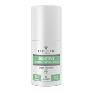 Flos-Lek Sensitive, antyperspirant deo roll-on do skóry wrażliwej, 50 ml FLOS-LEK