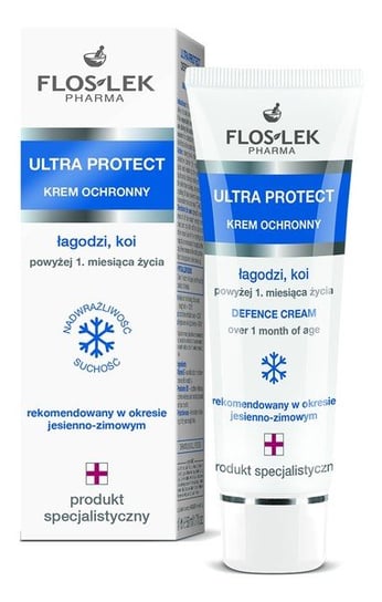 Flos Lek, Ultra Protect, krem ochronny nadwrażliwość suchość, 50 ml Floslek