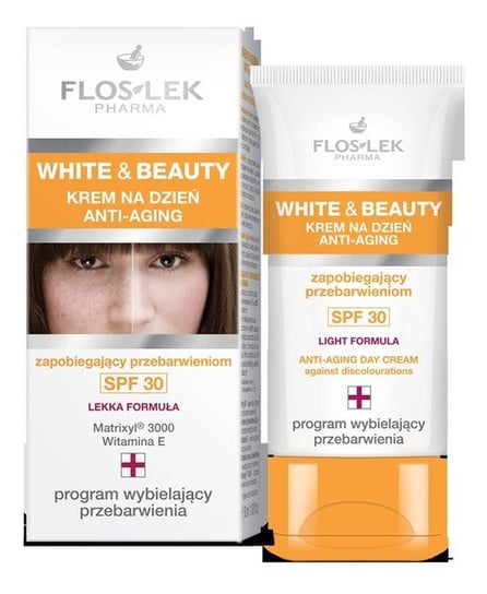 Flos Lek, White & Beauty, krem anti-aging zapobiegający powstawaniu przebarwień, SPF 30, 30 ml FLOS-LEK