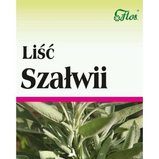 Flos Szałwia Liść Suplement diety, 50g Tonizuje I Uspokaja Flos