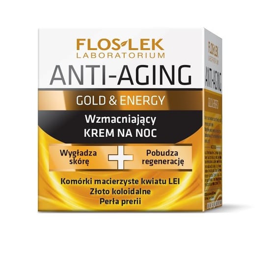 Floslek, Anti-Aging, Gold & Energy, wzmacniający krem na noc, 50 ml FLOS-LEK