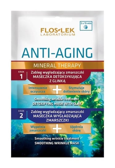 Floslek, Anti-Aging, Mineral Therapy, zabieg wygładzający zmarszczki, saszetka, 2x5 ml Floslek