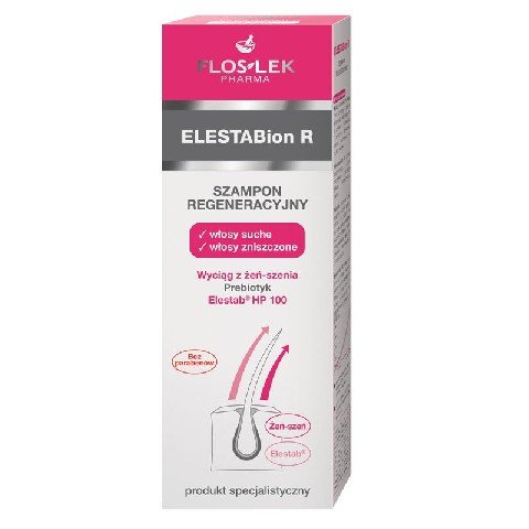Floslek ELESTABion T, szampon dermatologiczny regenerujący do włosów suchych, 150 ml Floslek
