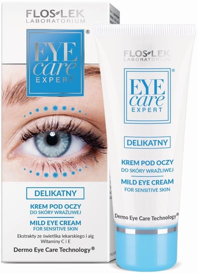 Floslek, Eye Care, delikatny krem pod oczy do skóry wrażliwej, 30 ml FLOS-LEK