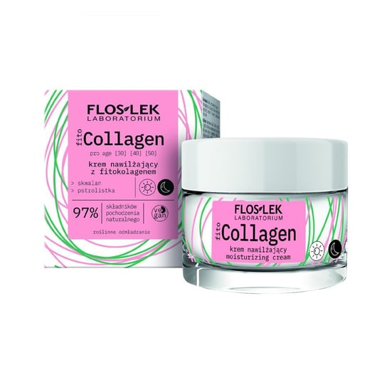 Floslek, Fito Collagen, Krem nawilżający z fitokolagenem na dzień i noc, 50 ml FLOS-LEK