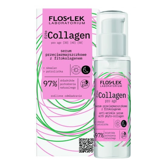 Floslek, Fito Collagen, Serum przeciwzmarszczkowe z fitokolagenem na dzień i noc, 30 ml FLOS-LEK