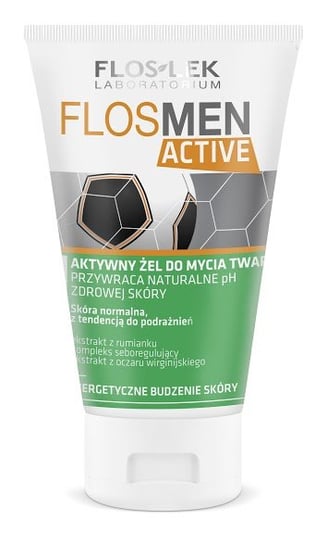 Floslek, Flosmen Active, aktywny żel do mycia twarzy, 150 ml Floslek