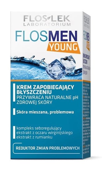 Floslek, Flosmen Young, krem zapobiegający błyszczeniu, 50 ml Floslek