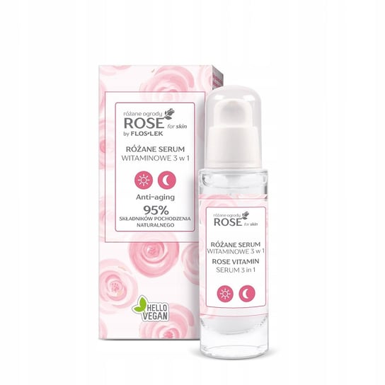 Floslek, Hello Vegan Rose For Skin, różane serum witaminowe 3w1, 30 ml FLOS-LEK