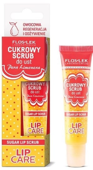 Floslek, Lip Care, cukrowy scrub do ust Pera Limonera, 14 g FLOS-LEK