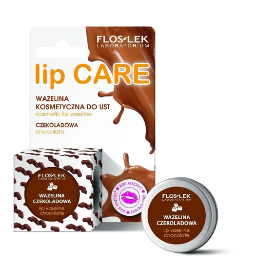 Floslek, Lip Care, wazelina kosmetyczna do ust, czekoladowa, 15 g FLOS-LEK